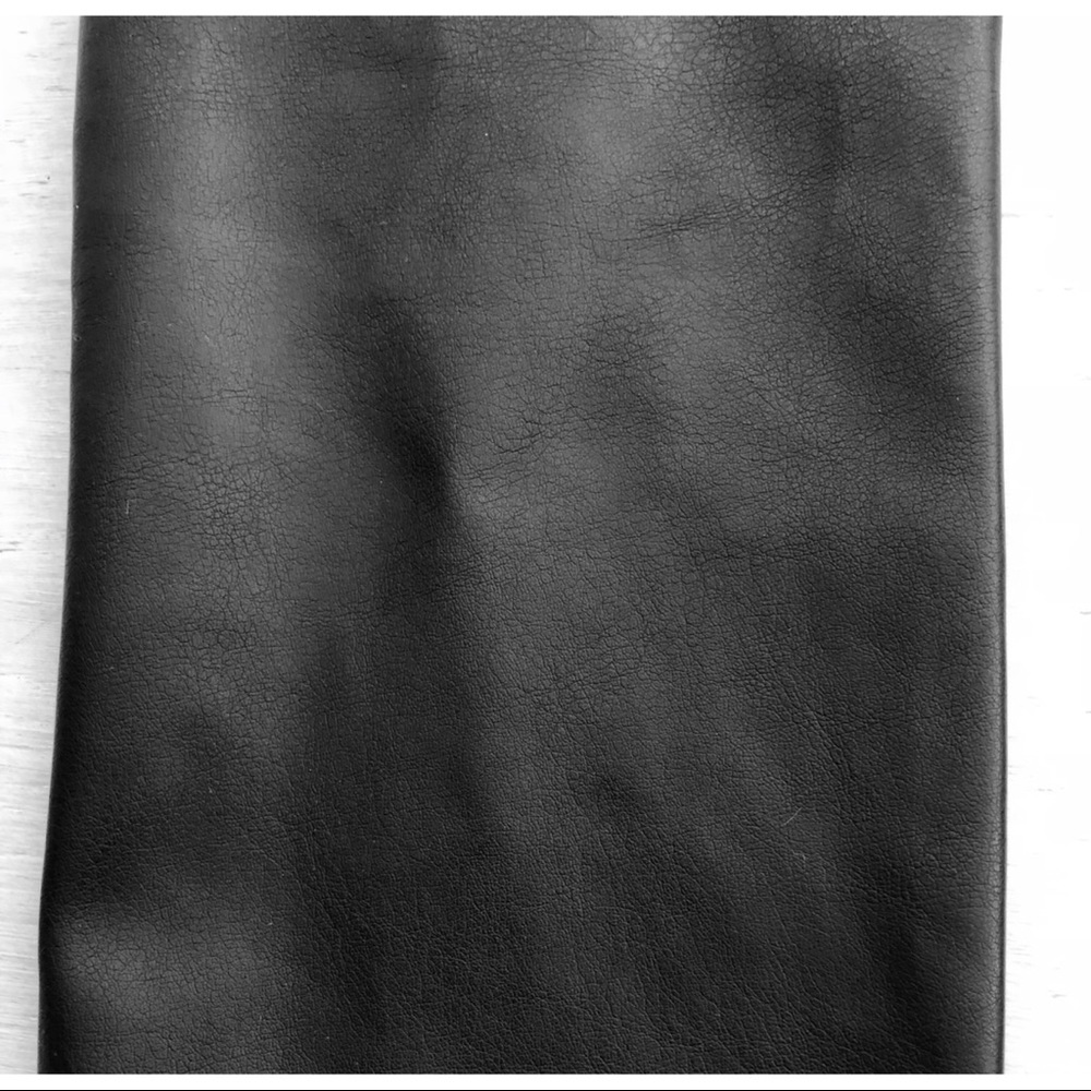 Black Faux Leather Sweatshirt - Picture 5 of 8